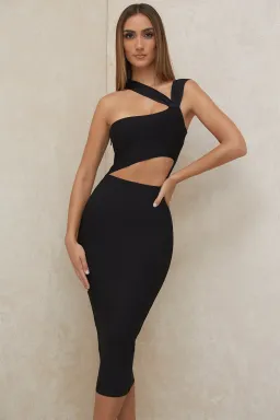 House of CB Aina Midi Dress Black Size 6 for rent on The Volte - image 4