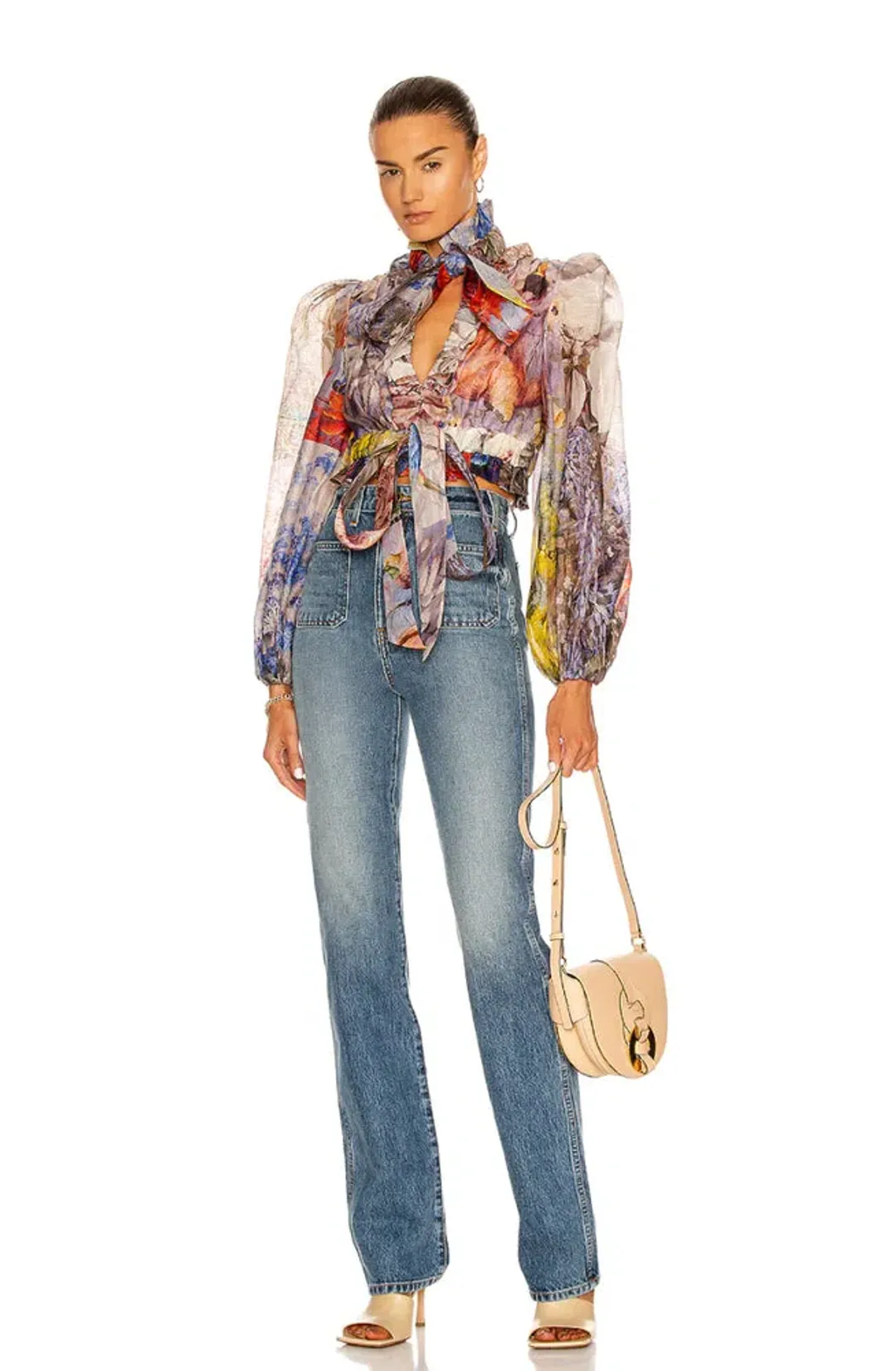 Zimmermann Botanica Crop Bodice Book Print Size 1 / Au 10 for rent on The Volte - main image