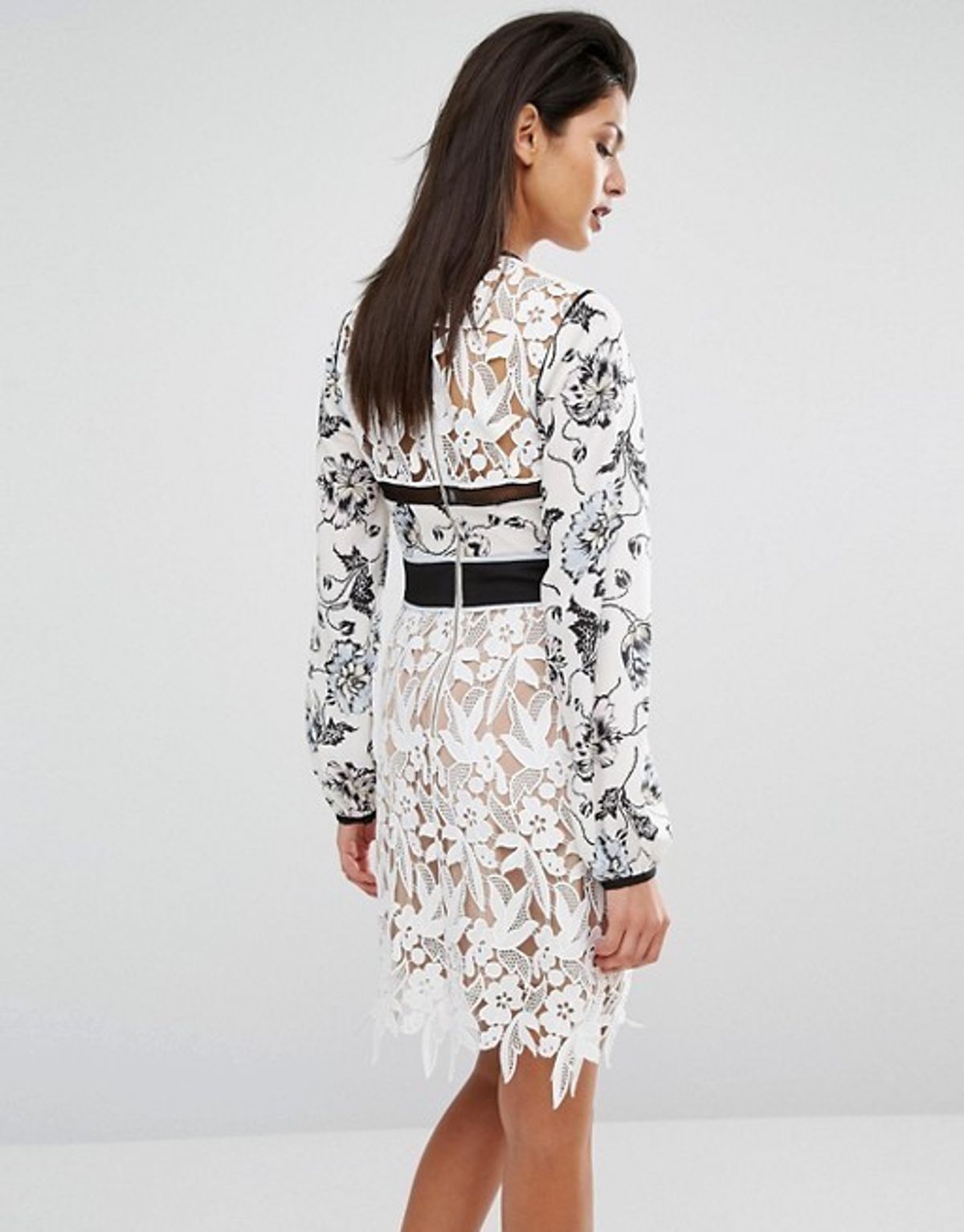 Self Portrait White Swallow Guipure Dress Size 12 - Image 2