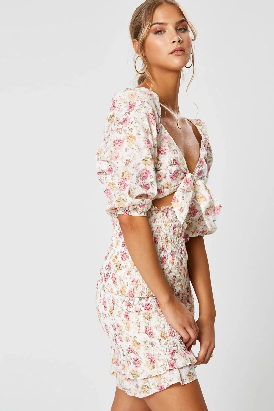 Winona Florence Tie Front Dress Print Size 8 for rent on The Volte - main image