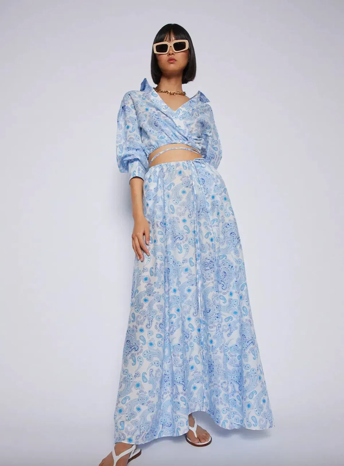 Scanlan Theodore Aztex Paisley Set Blue Size 6 - Image 1