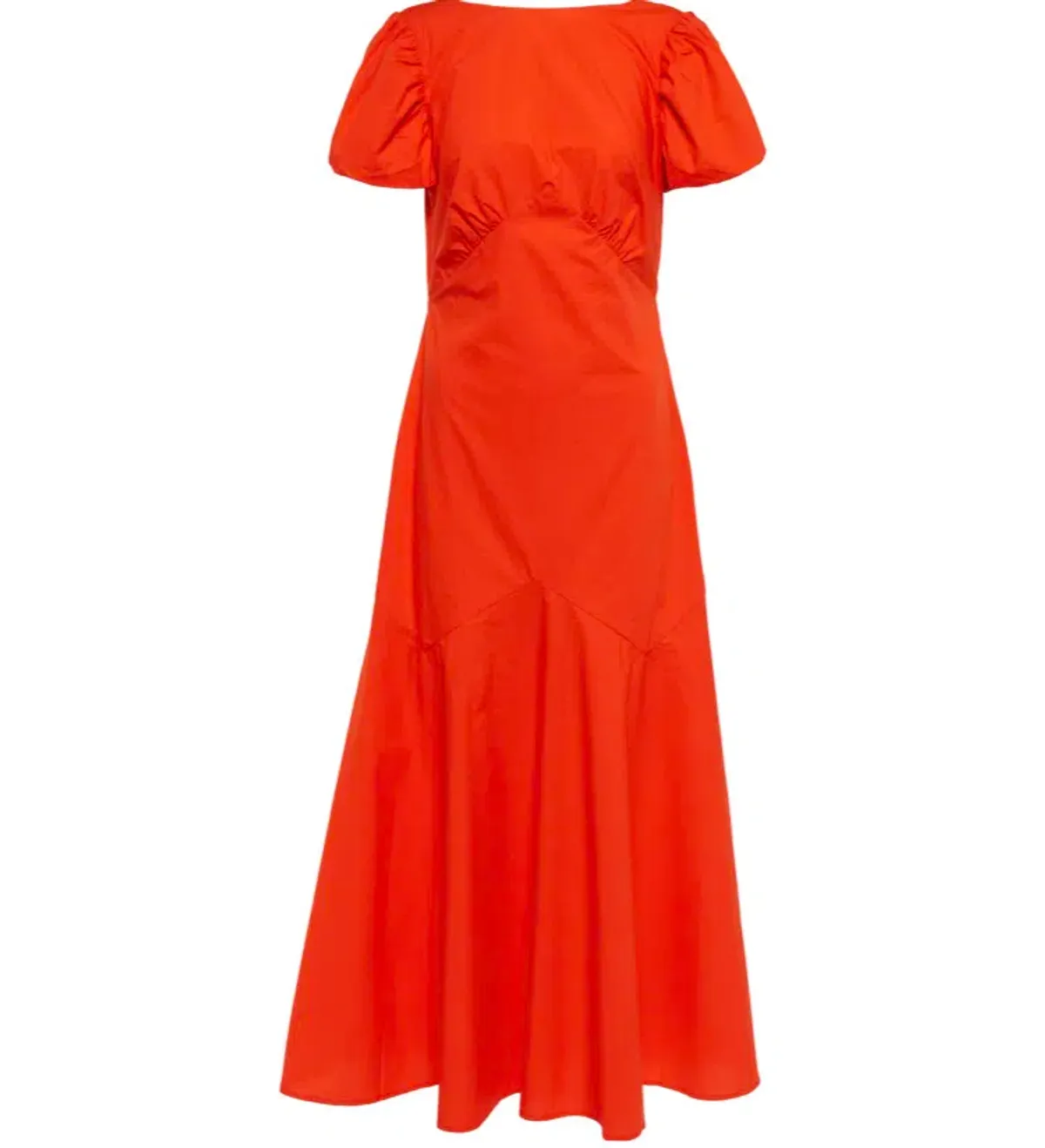 Sir the Label Anja Panelled Midi Dress Mandarin Red Size 8 - Image 4