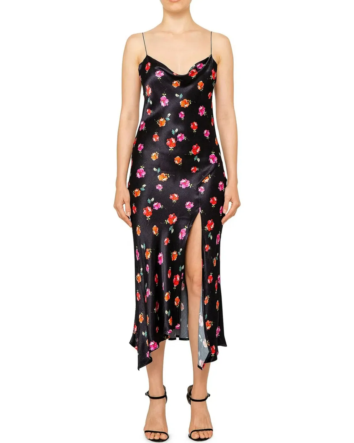 Bec & Bridge Floral Slip Dress Black Size AU 8 - Image 1