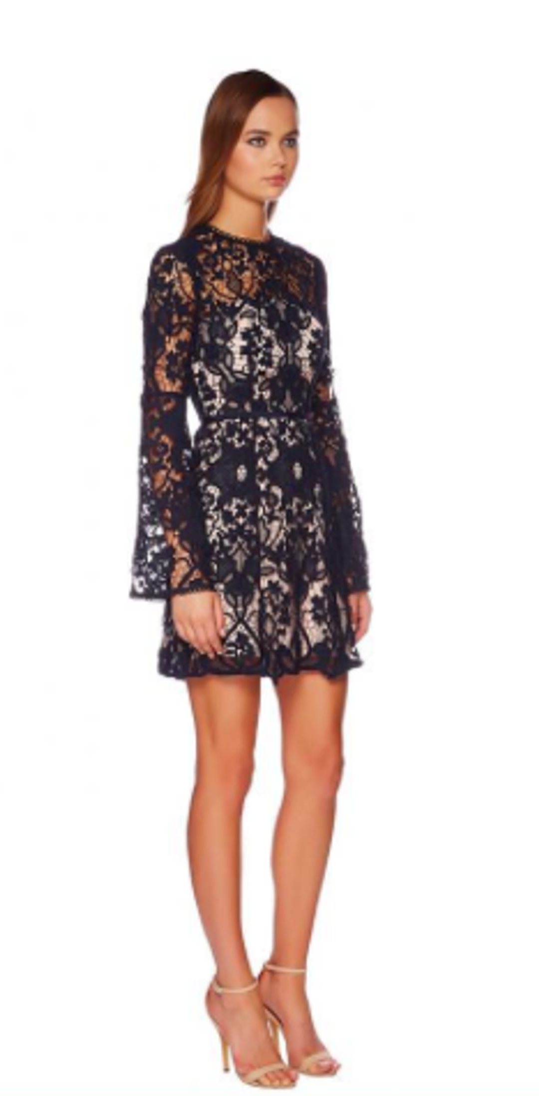 Rodeo Show Navy Trinity Lace Dress for rent on The Volte - main image