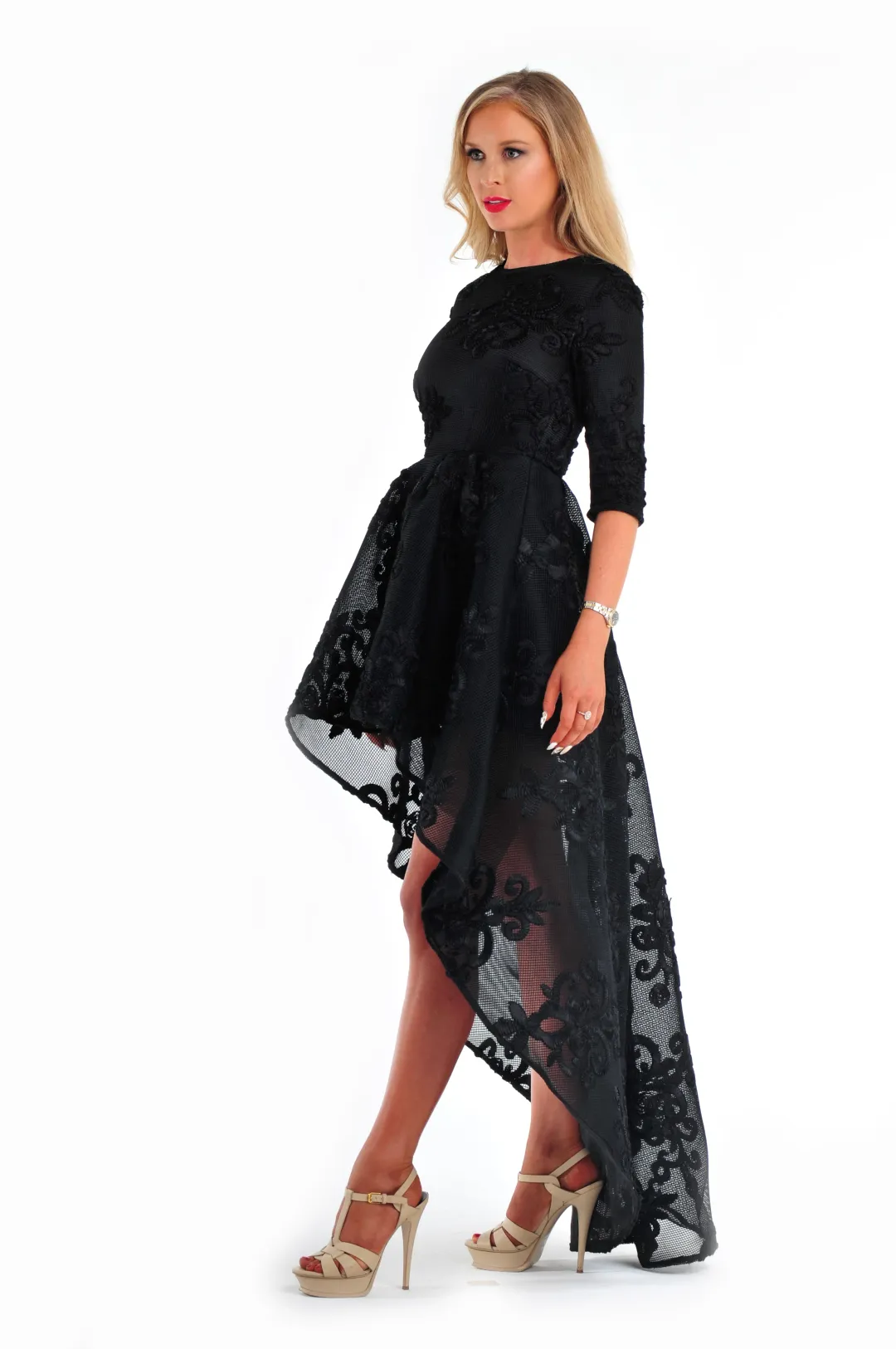 Asilio Prisoner Queen Dress Black Size 10 for rent on The Volte - main image