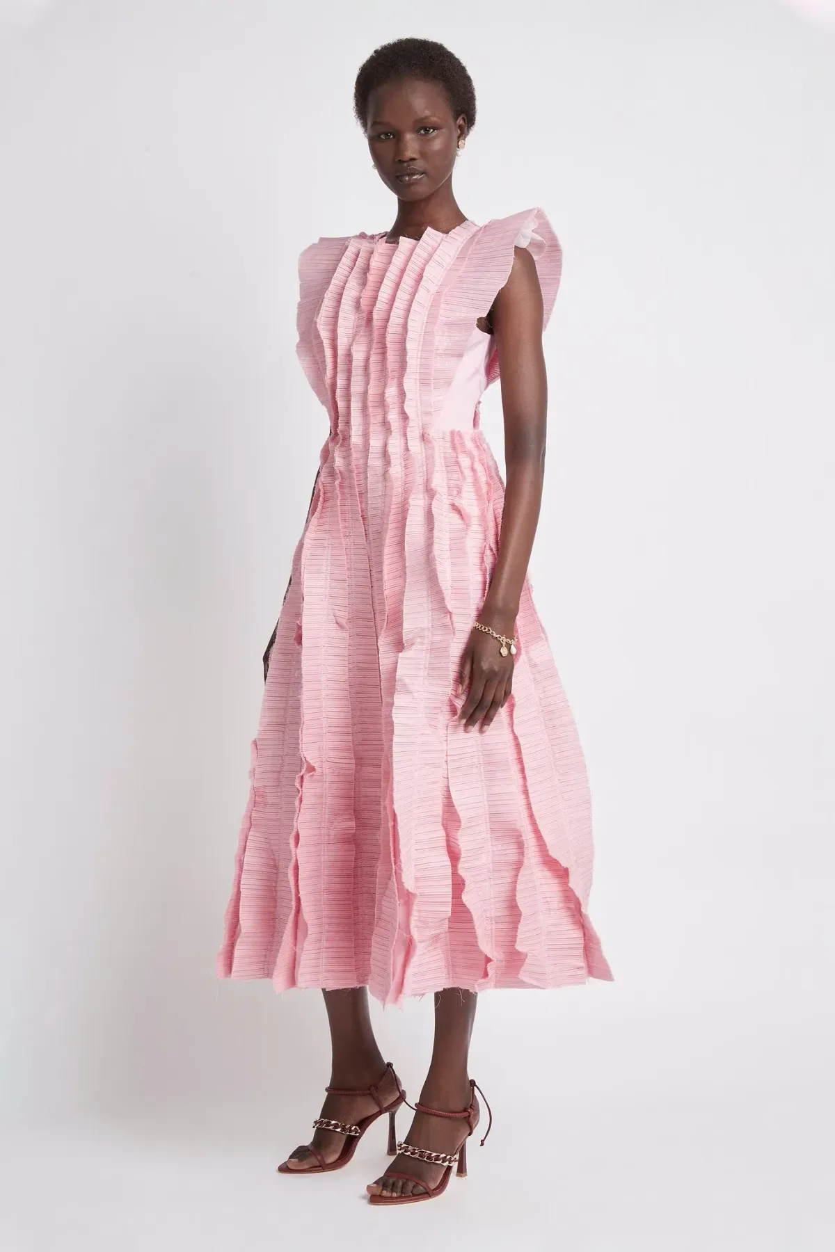 Aje Hybrid Midi Dress Pink Size 6 - Image 3
