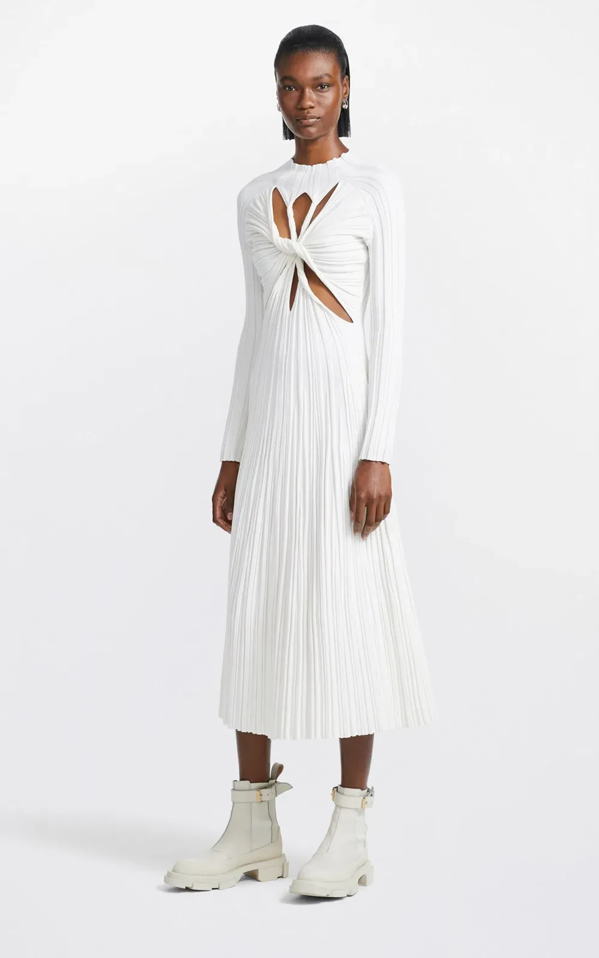 Dion Lee Lung Twist Dress White Size 8 - Image 2