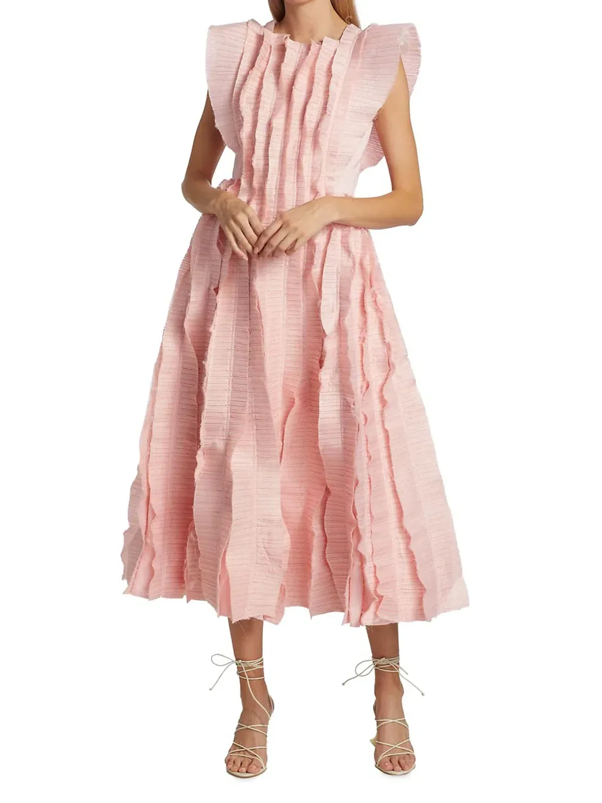 Aje Hybrid Midi Dress in Rose Pink Size 14 - Image 2