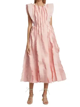 Aje Hybrid Midi Dress in Rose Pink Size 14 for rent on The Volte - image 1