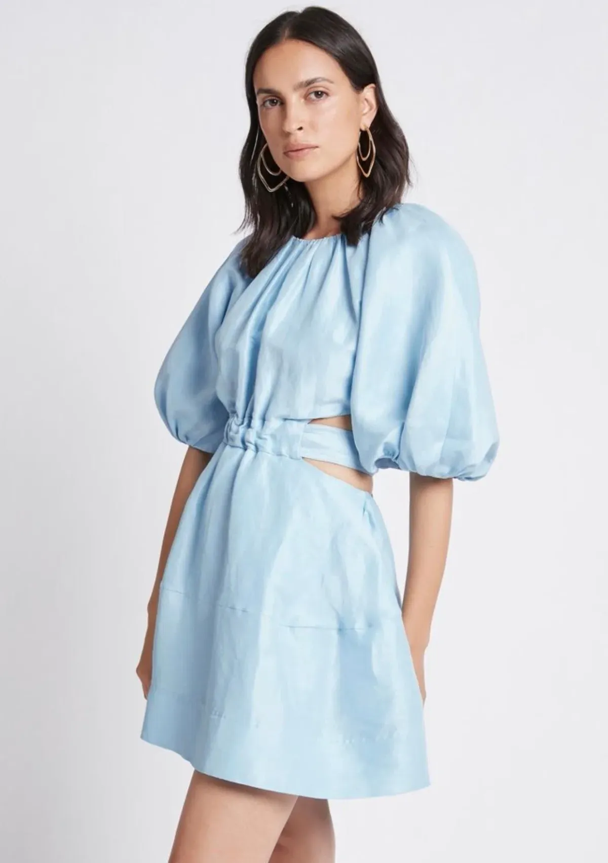 Aje Psychedelia Cut Out Mini Dress in Pale Blue Size 4 - Image 5