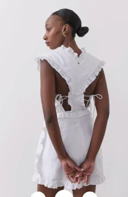 Joslin Kayla Linen Playsuit White for rent on The Volte - image 2