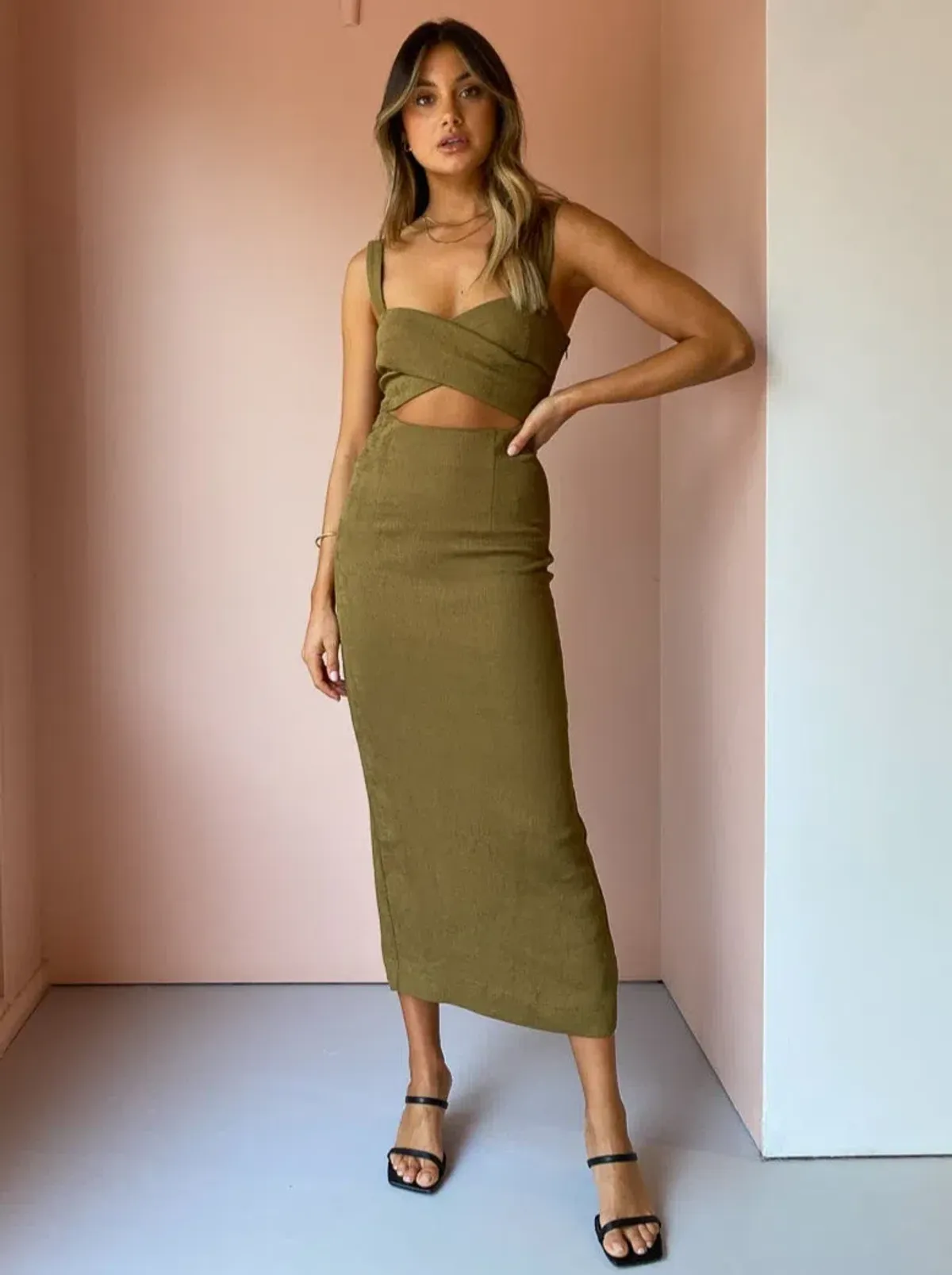 Shona Joy Simone Dress Green Size 10 - Image 2