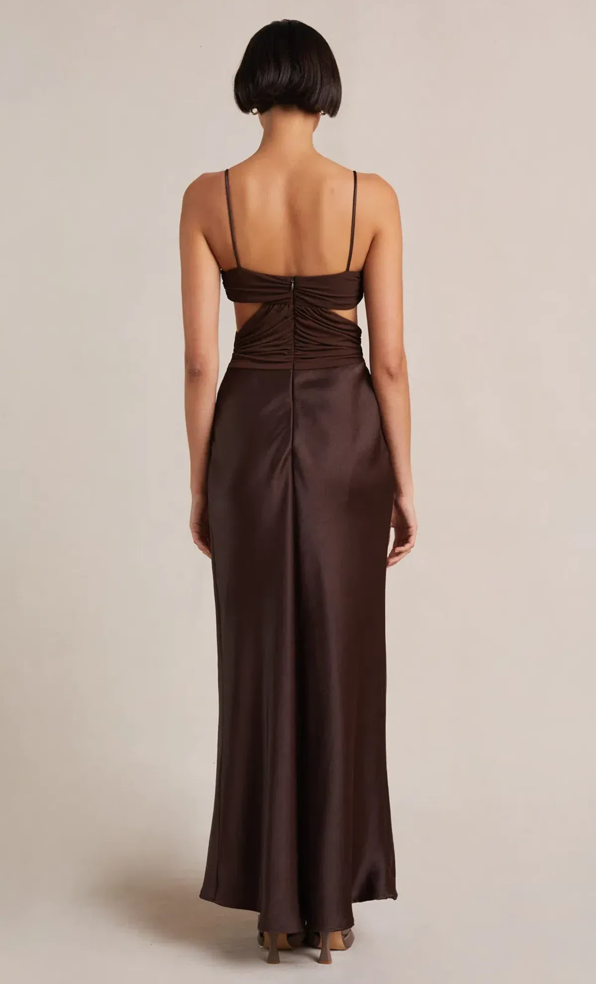 Bec & Bridge Nadia Twist Maxi Dress Brown Size 8 - Image 3