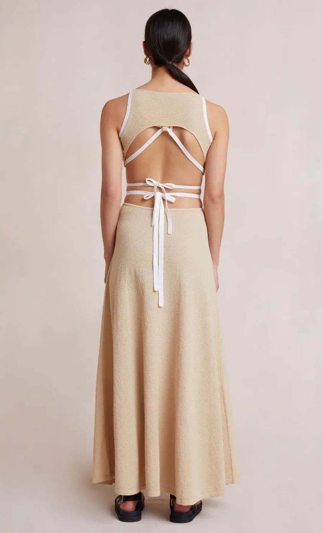 Bec & Bridge Lauryn Knit Top and Skirt Sets Cream/Sand Size 8 for rent on The Volte - main image