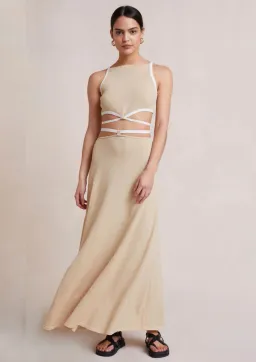 Bec & Bridge Lauryn Knit Top and Skirt Sets Cream/Sand Size 8 for rent on The Volte - image 1