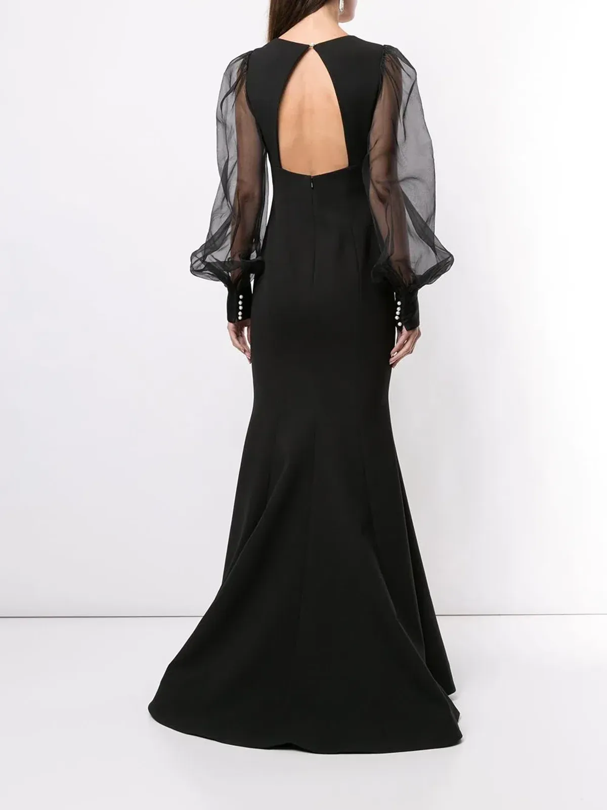 Rebecca Vallance Barbie Cut Out Gown Black Size 8 - Image 3