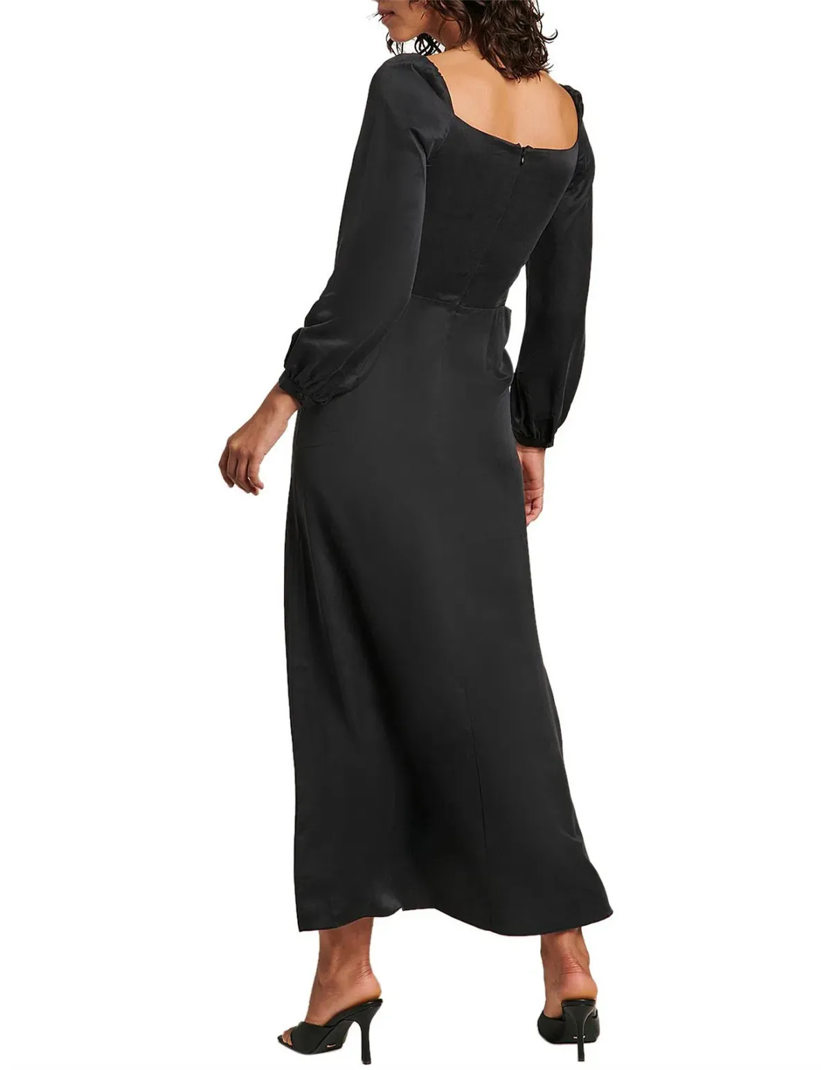 Ginia Sabrina Long Sleeve Dress Black Size 10 - Image 3