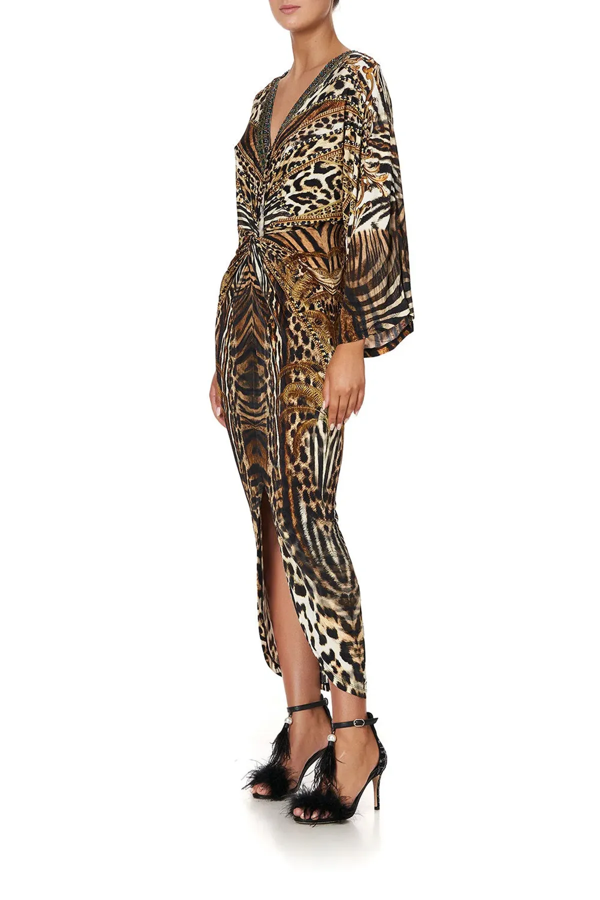 Camilla Berkeley St After Dark Long Split Front Twist Dress Print XXL - Image 3