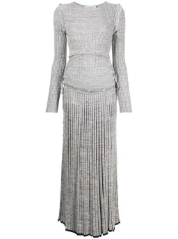 Christopher Esber Ribbed Knit Deconstruct Dress Grey Size XS for rent on The Volte - image 2
