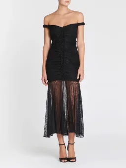 Camilla & Marc Sinclair Midi Dress Black Size 6 for rent on The Volte - image 1