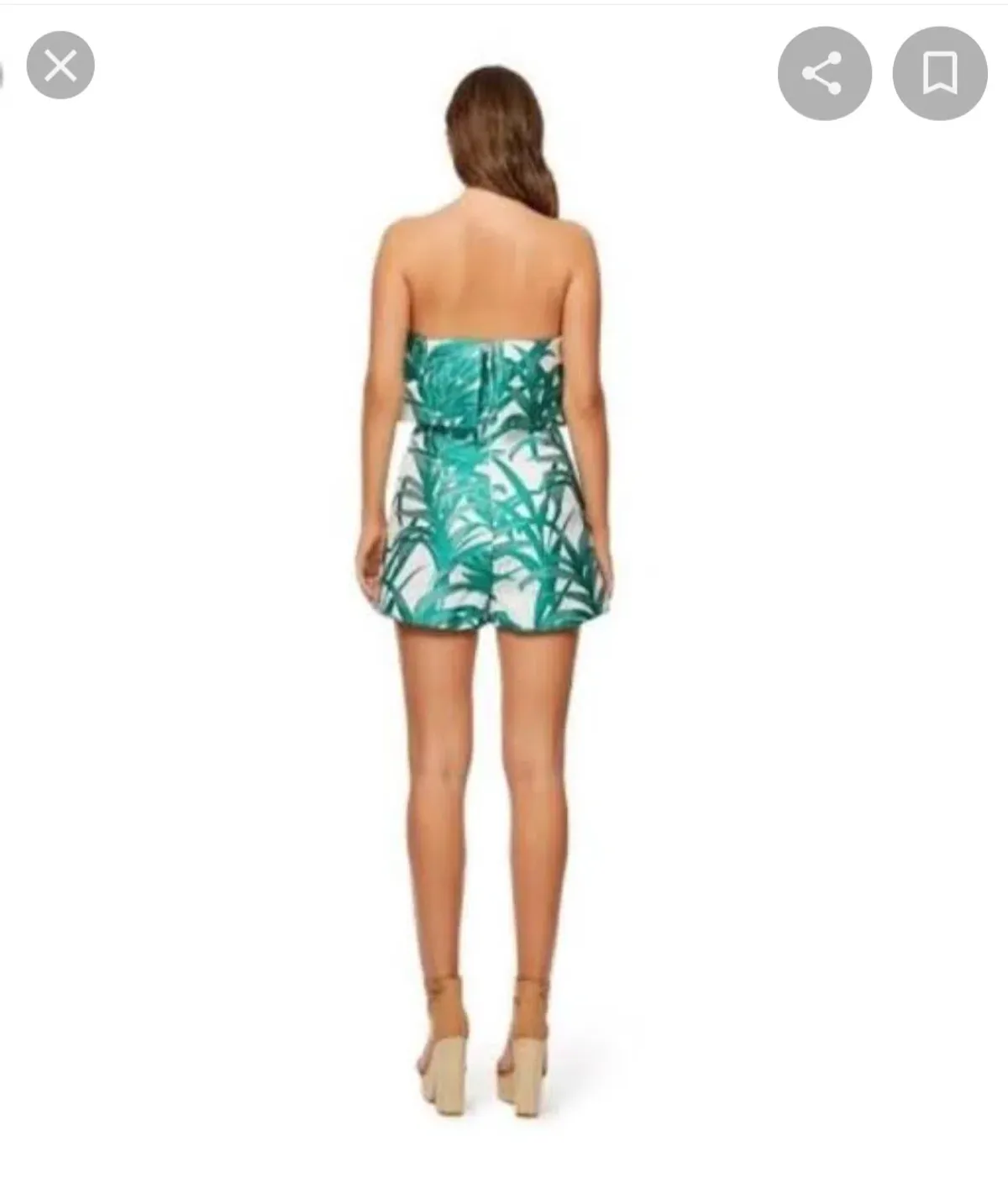Kookai Palm Cove Playsuit Print Size 6 - Image 2