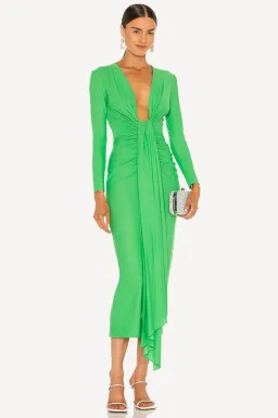 Solace London Lorena Midi Dress Green Size 8 for rent on The Volte - image 2