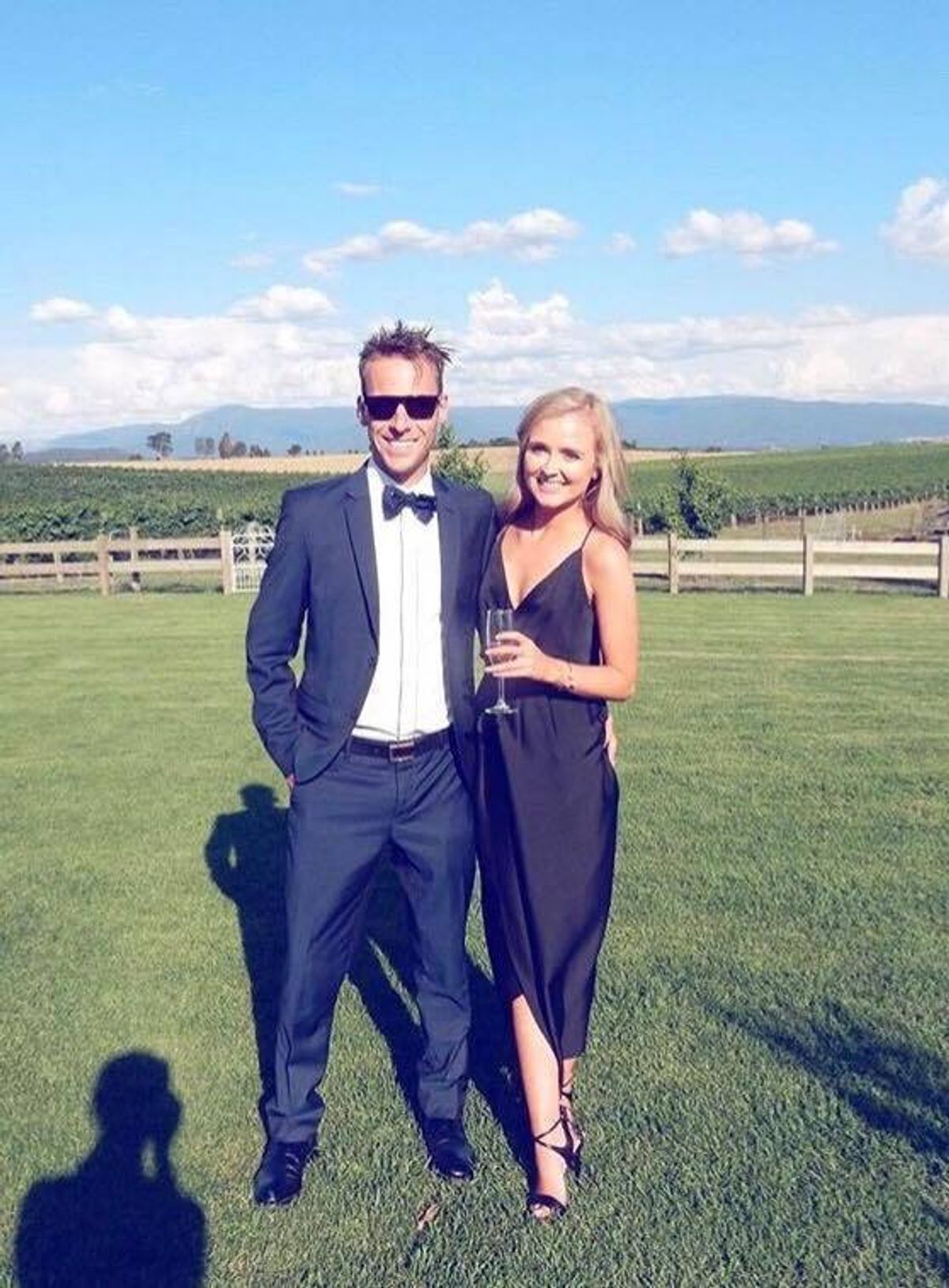 Sheike Black Asymmetrical Dress Size 14 - Image 1