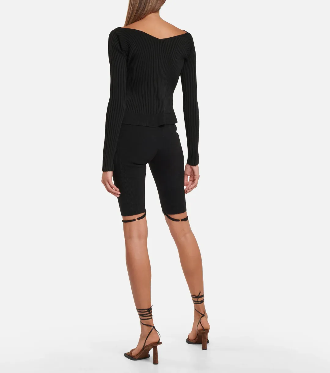 Jacquemus La Maille Pralù Longue Cardigan Black Size 6 for rent on The Volte - main image