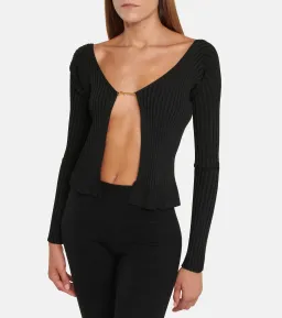 Jacquemus La Maille Pralù Longue Cardigan Black Size 6 for rent on The Volte - image 4