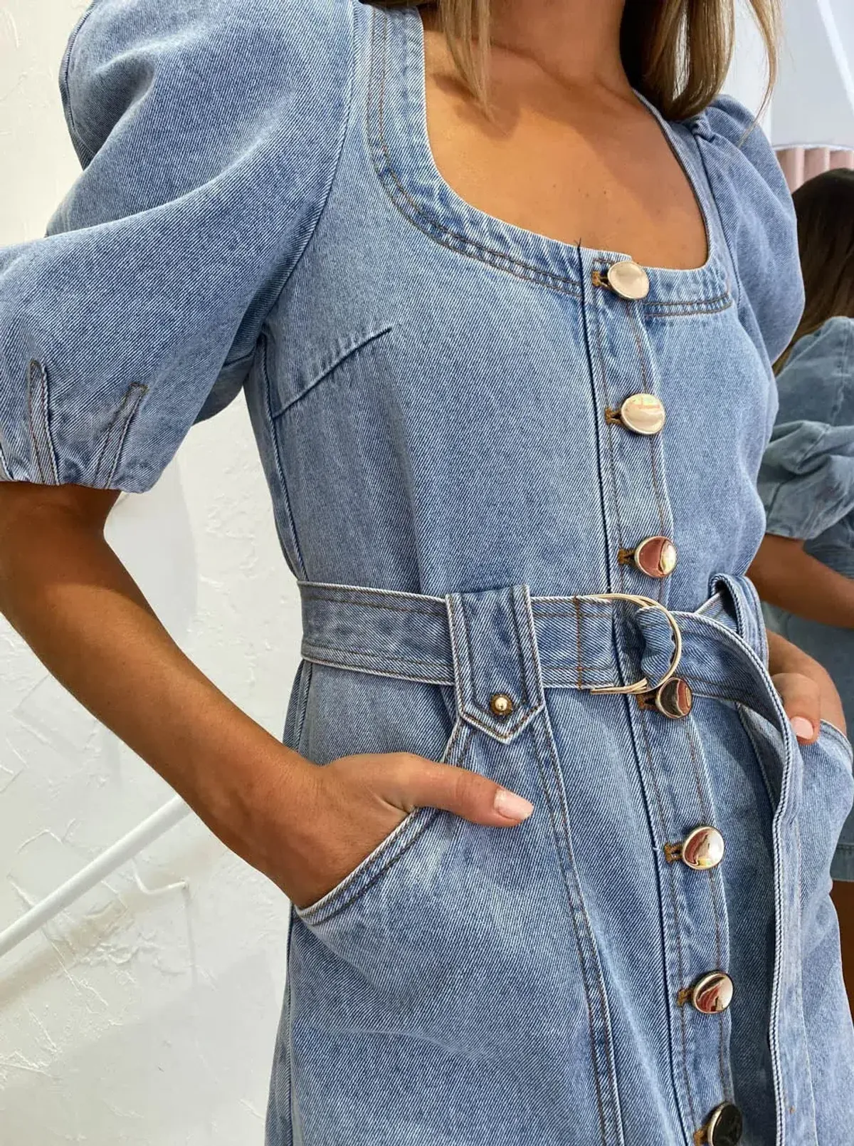 Acler Bancroft Dress Blue Size 12 - Image 2