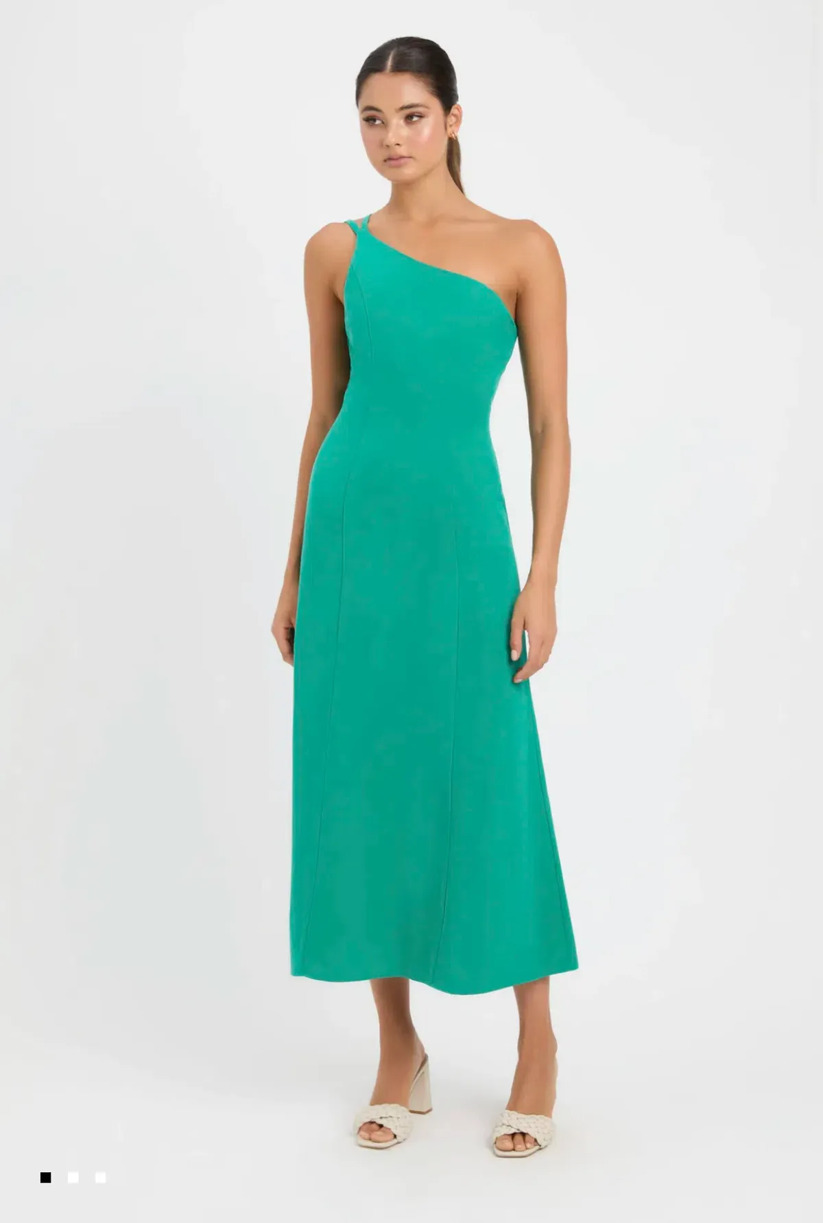 Kookai Clarisa Tie Midi Dress Green Size 10 - Image 1
