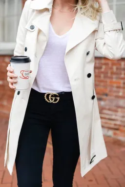 Gucci Pearl Double G Leather Belt Black for rent on The Volte - image 3