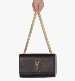 Saint Laurent Kate Textured Leather Handbag Black for rent on The Volte - image 4