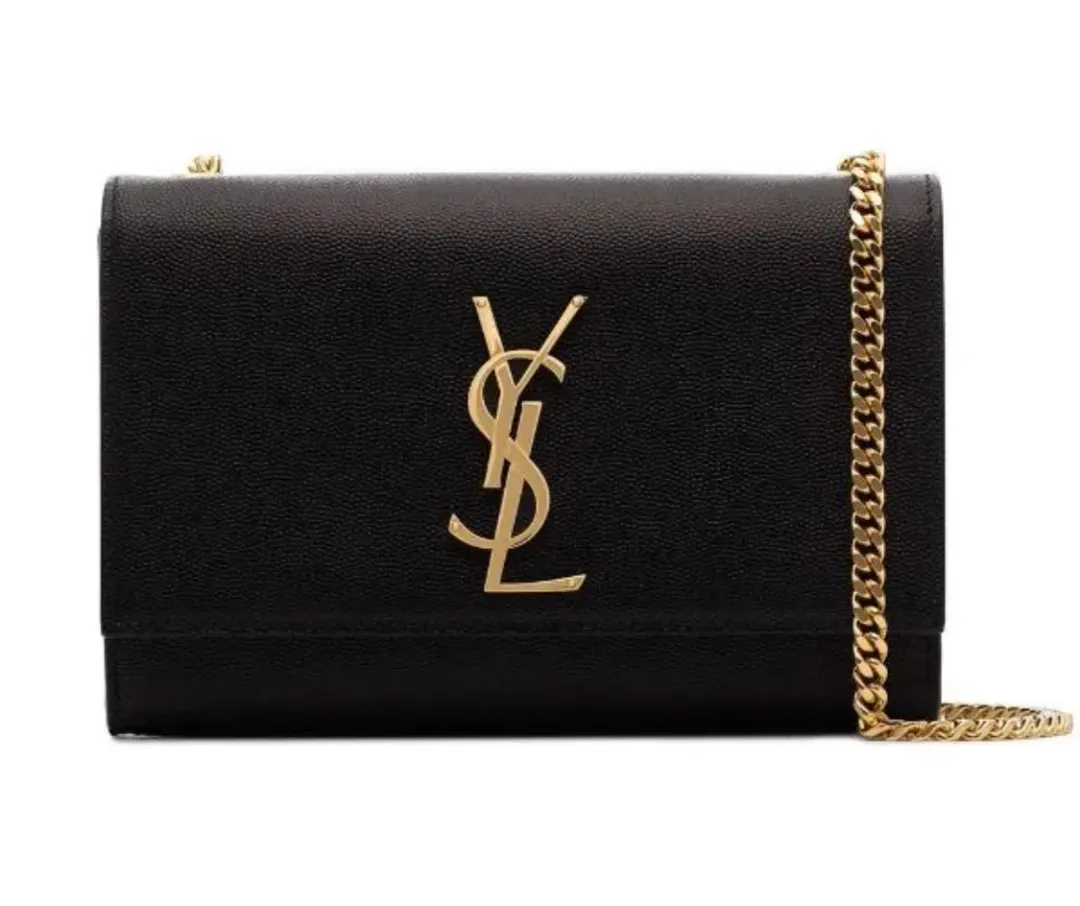 Saint Laurent Kate Textured Leather Handbag Black for rent on The Volte - main image