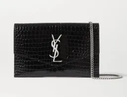Saint Laurent Croc Leather Shoulder Bag Black for rent on The Volte - image 2