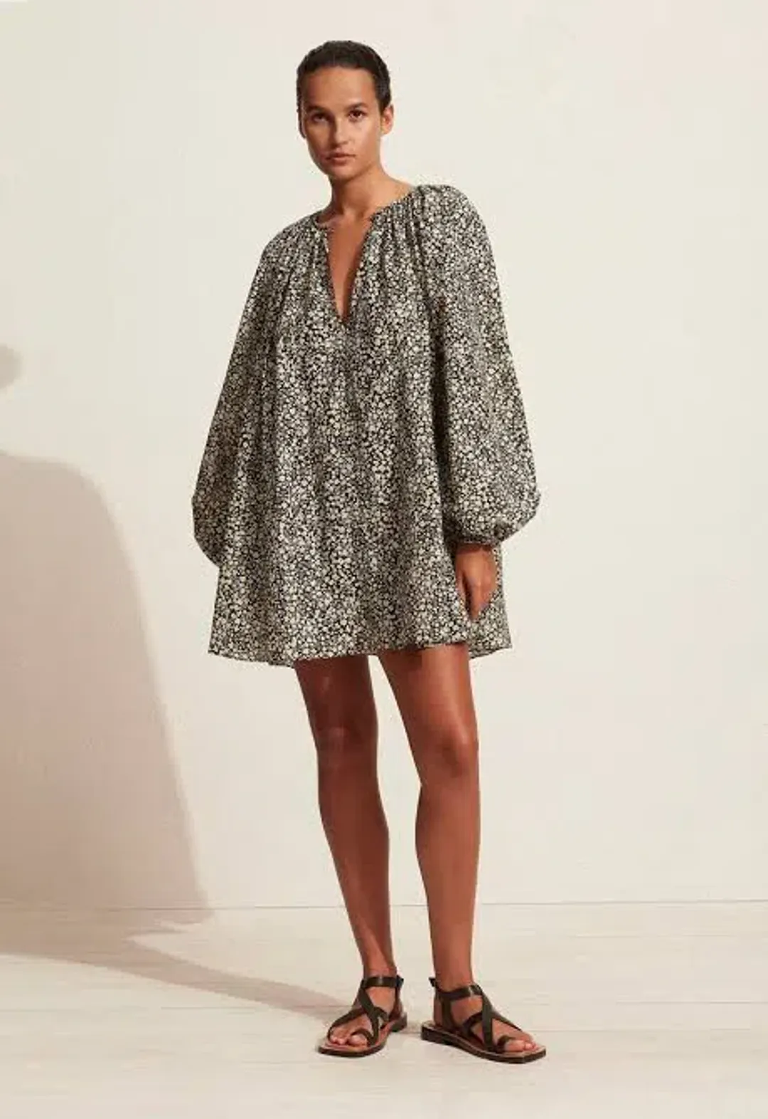 Matteau Voluminous Mini Dress Print Size 3 for rent on The Volte - main image