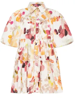 AJE Dassia Puff Sleeve Shirt Smock Dress White Size 12 for rent on The Volte - image 3