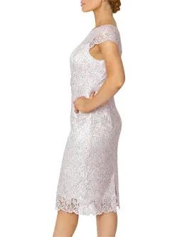 Anthea Crawford Venetia Sequin Lace Dress Dusk Pink Size 8 for rent on The Volte - image 3