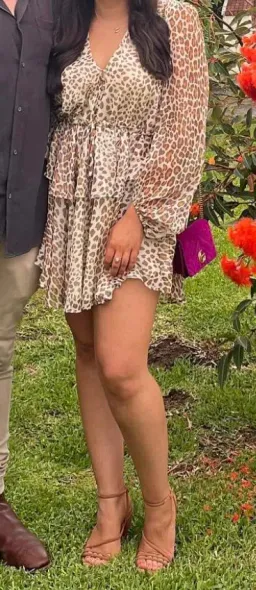 Shona Joy Ghetty Balloon Sleeve Mini Dress Print Size 10 for rent on The Volte - image 3