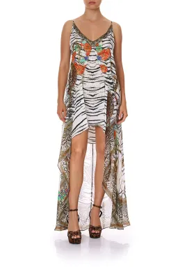 Camilla Cosmic Conflict Flared Mini Dress with Sheer Overlay Size M for rent on The Volte - image 6