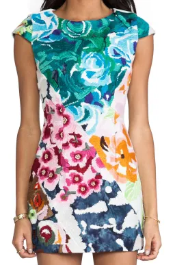 Shakuhachi Flower Bomb Embroidered Square Dress Floral Splice Size S for rent on The Volte - image 3