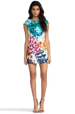 Shakuhachi Flower Bomb Embroidered Square Dress Floral Splice Size S for rent on The Volte - image 1
