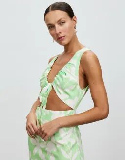 Lover Maldives Midi Dress Green Size 12 for rent on The Volte - image 4