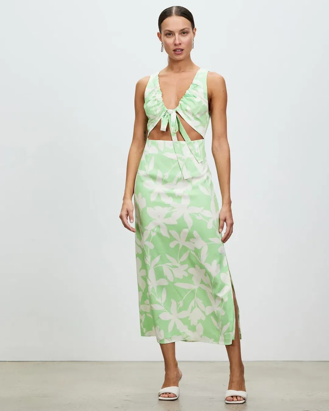 Lover Maldives Midi Dress Green Size 12 for rent on The Volte - main image