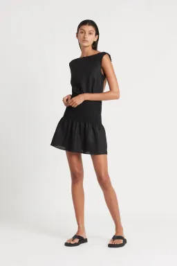 Sir the Label Lorena Open Back Mini Dress Black Size 0 / AU 6 for rent on The Volte - image 1