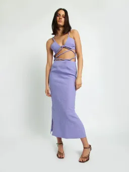 Christopher Esber Lattice Bra Dress Purple Size 6 for rent on The Volte - image 1