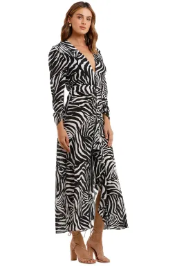 RIXO London Paloma Zebra Maxi Dress Print Size 12 for rent on The Volte - image 2