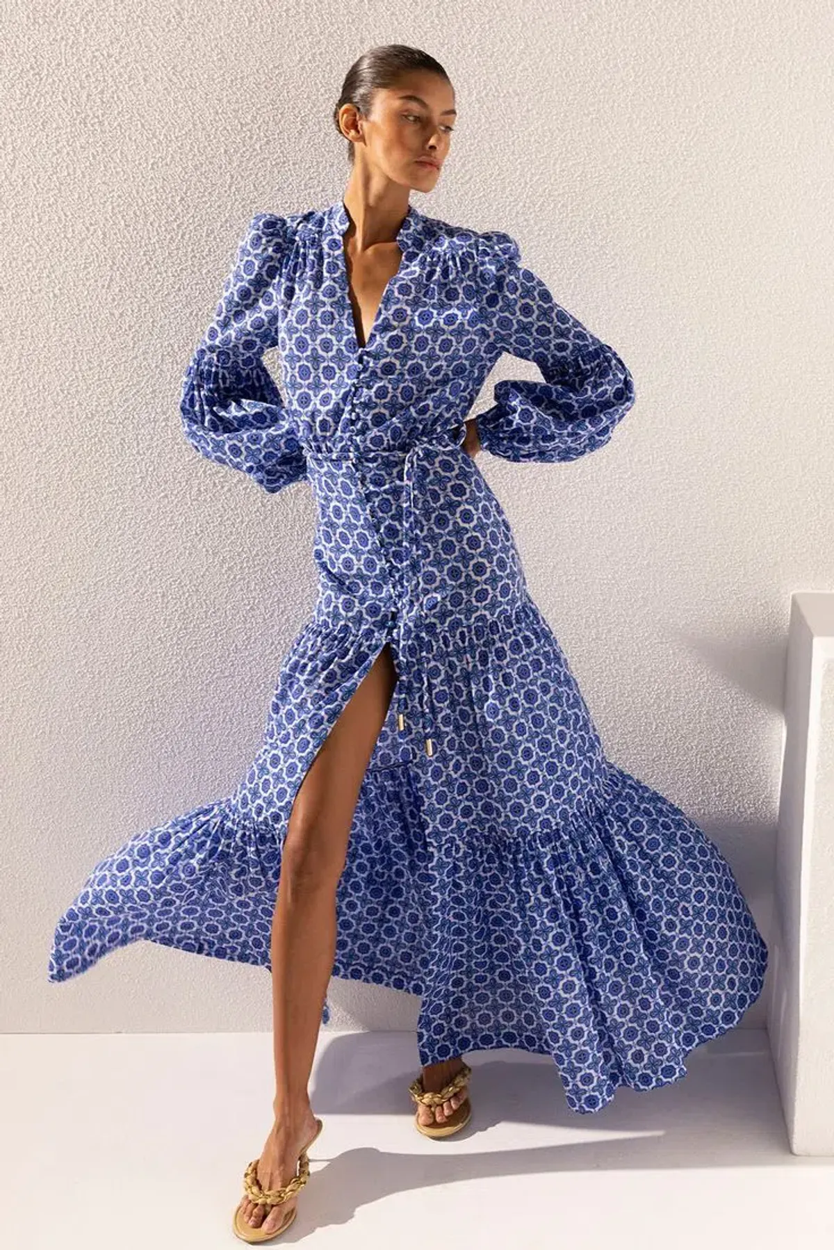 Rebecca Vallance Santorini Kaftan Print Size 8 - Image 1