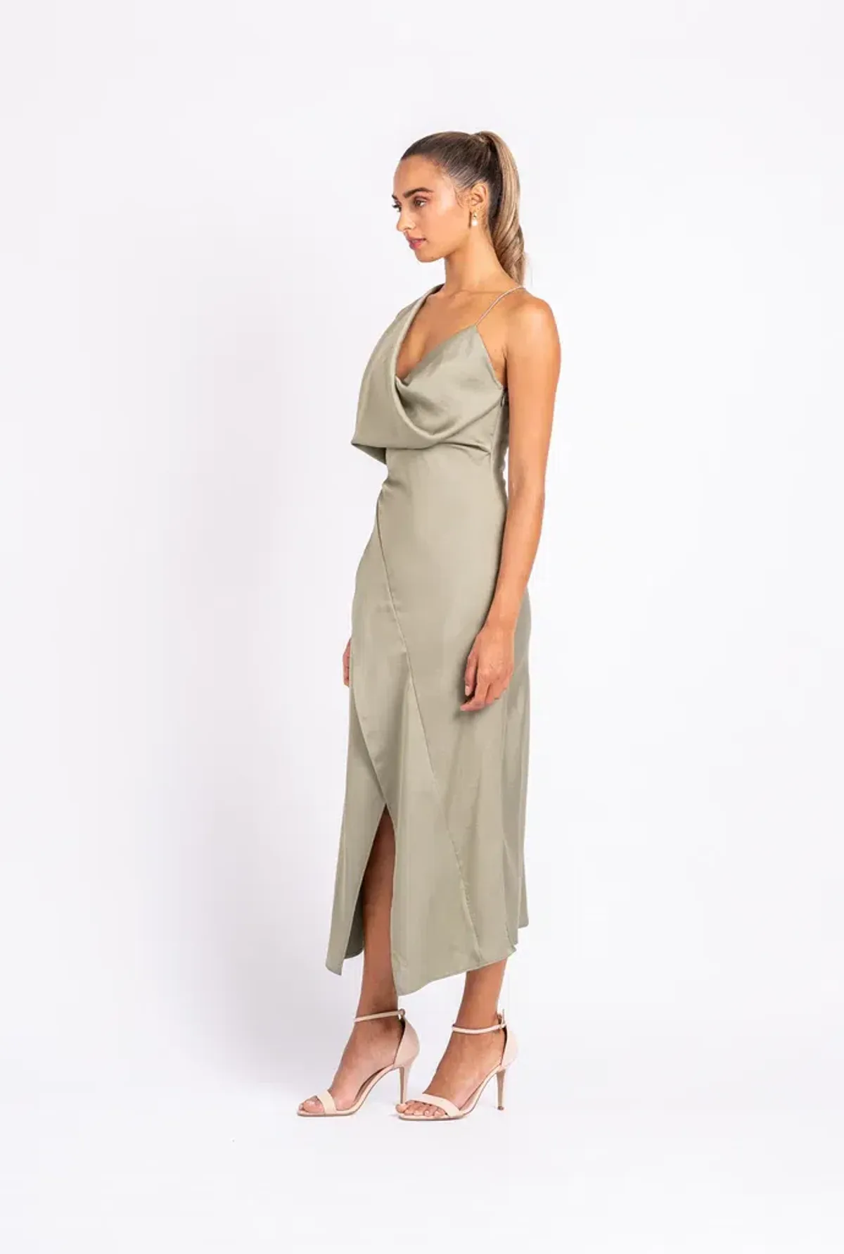 One Fell Swoop Muse Dress in Serpent Green Size 8 - Image 4