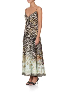 Camilla Long Dress With Tie Front Nomadic Nymph Print Size S for rent on The Volte - image 4